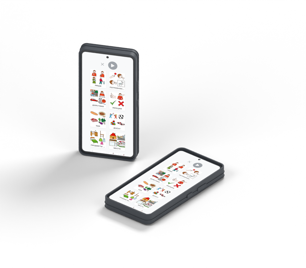 Смартфон-коммуникатор для общения карточками